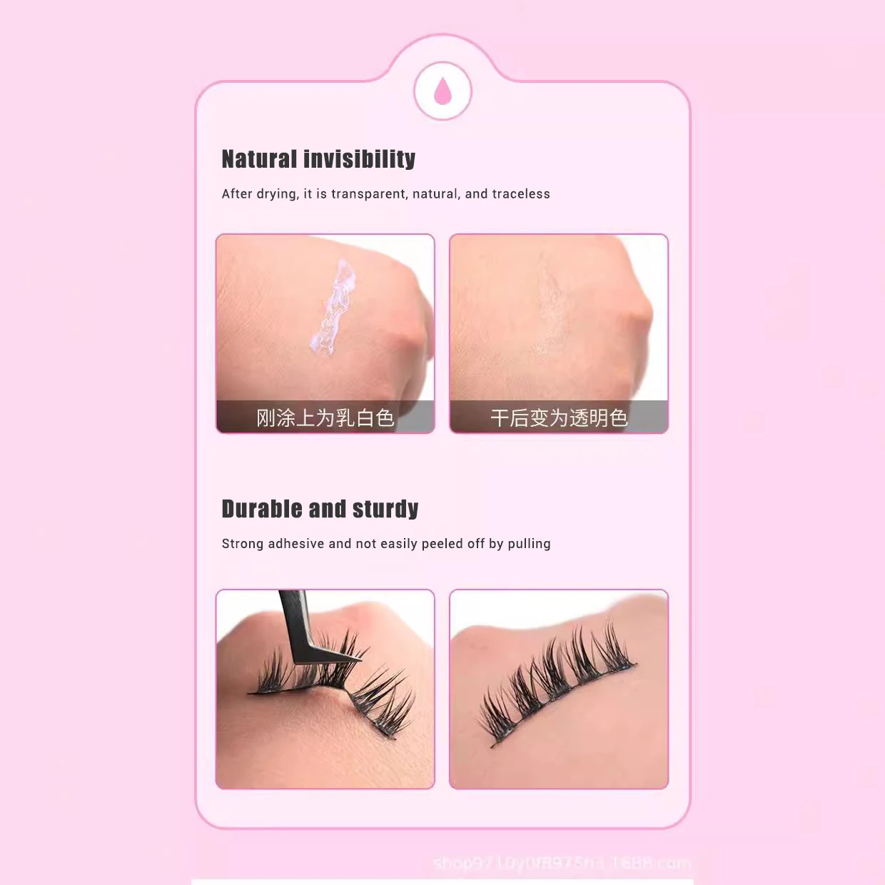 Eyelash Extension Glue com Tweezer, Eye Lash, Ferramentas Cosméticas para Mulheres, Uso Prático de Cílios