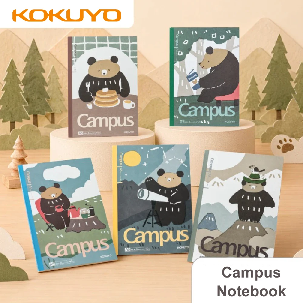 5pcs-japan-kokuyo-campus-notebook-b5-wireless-binding-horizontal-line-notepad-cute-school-student-office-stationery