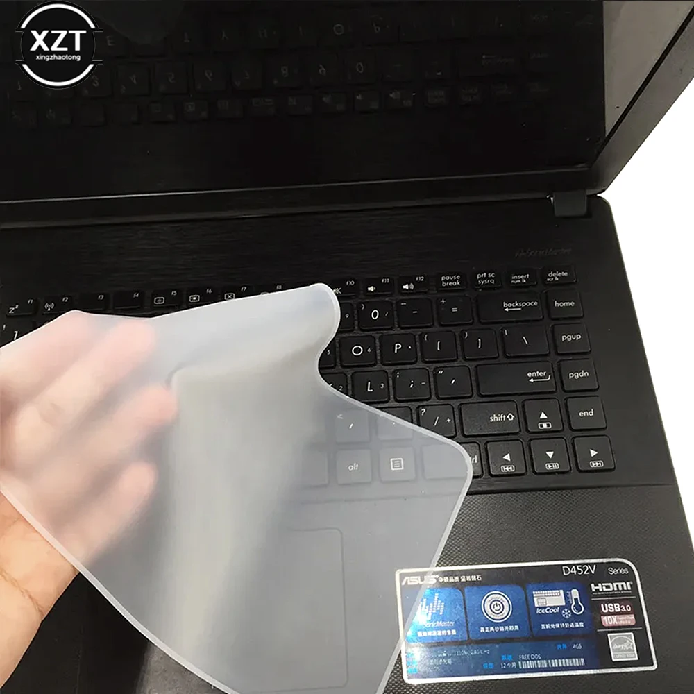 Funda protectora impermeable para teclado de portátil, cubierta de silicona a prueba de polvo para teclado de Notebook, 15, 17, 14, 15,6