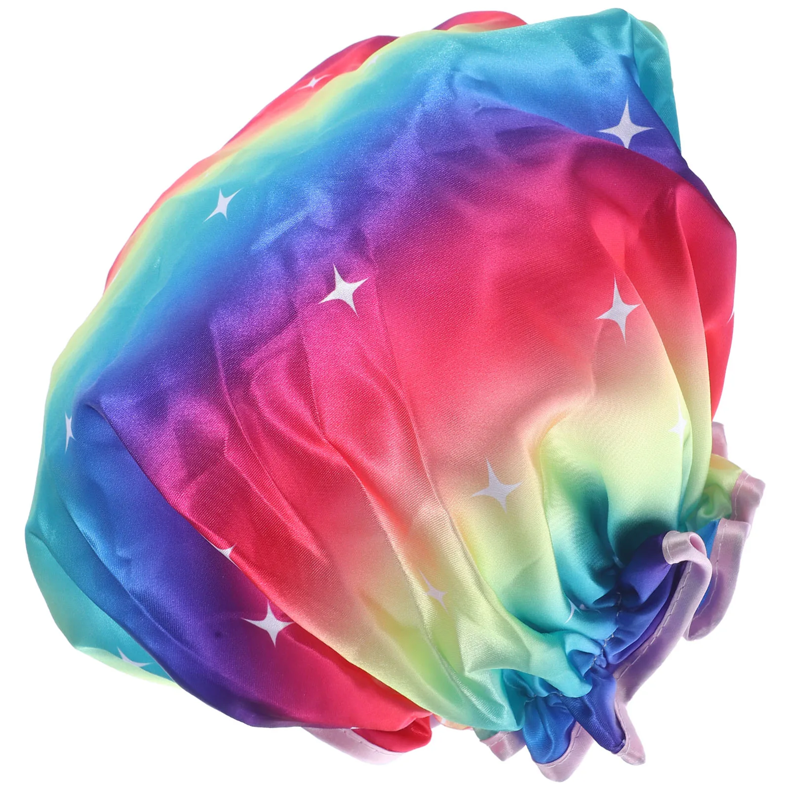 

Shower Cap Bathing Hat Hair Drying Hats for Women Reusable PEVA Waterproof Travel Lightweight Foldable Elastic B Suitable Adults