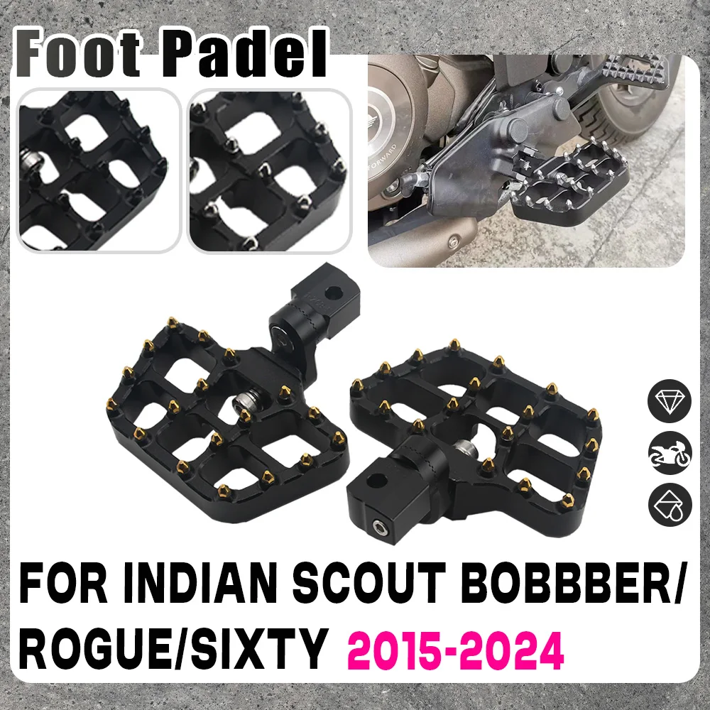 

Для Indian Scout Bobber Twenty Sixty Rogue ABS мотоциклетные широкие напольные доски, вращающиеся подножки для водителя, регулируемые передние подножки