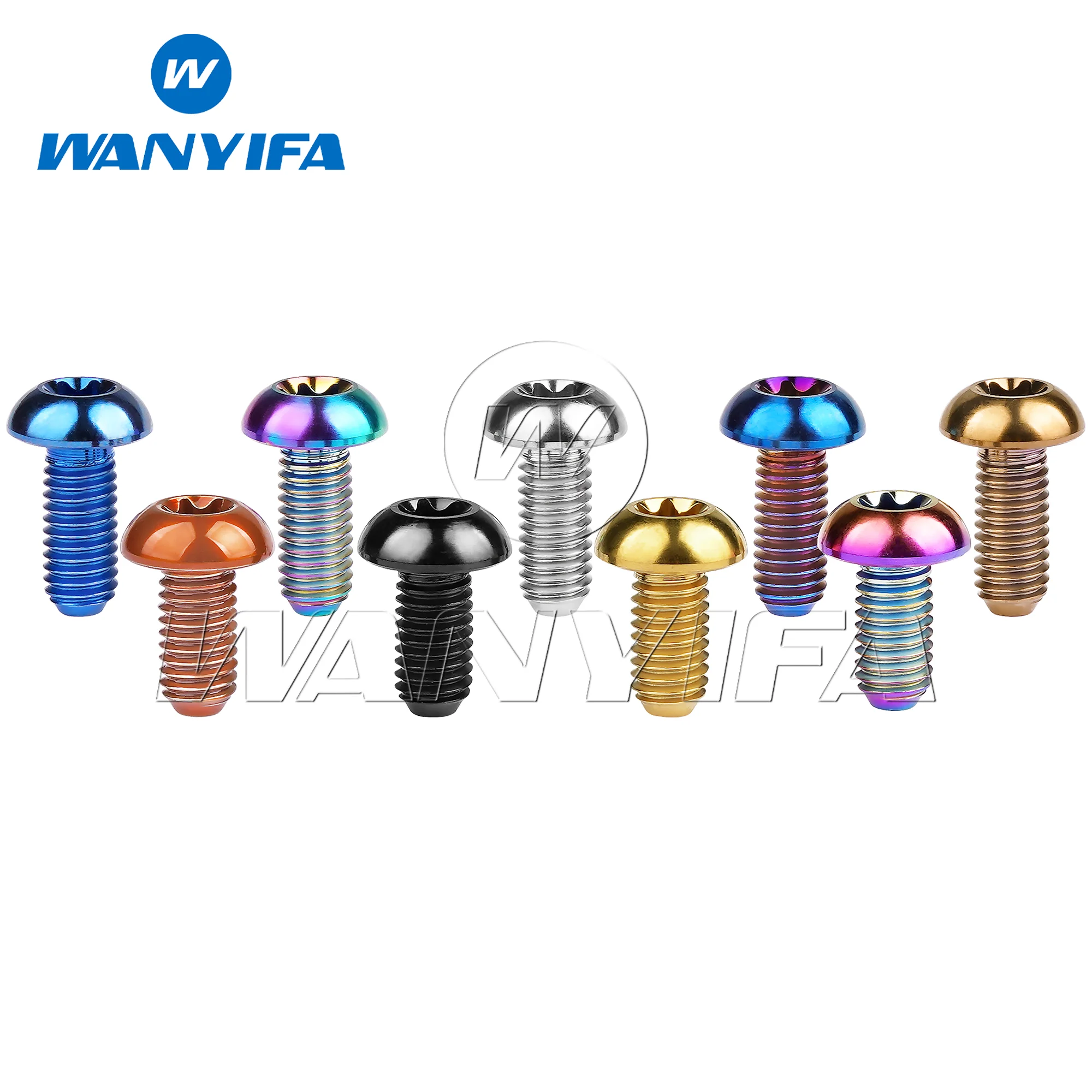 Wanyifa Titanium Bolt M5x10 12mm T25 Torx Head Screw for Bicycle Water Bottle Cage Cycling Bike Accessory 4pcs/10pcs