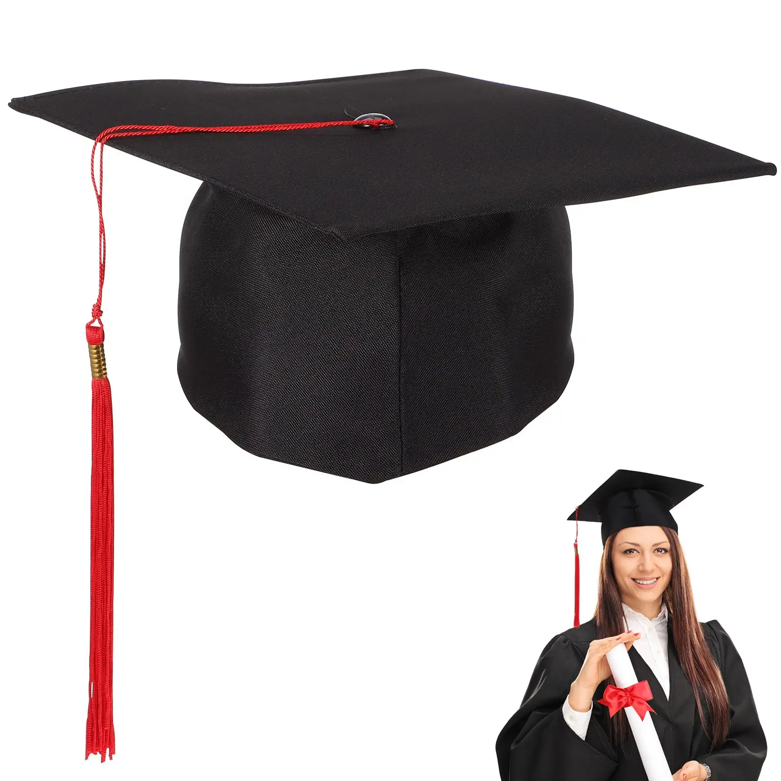 Kids Graduation Cap Doctor Hat Comfortable Material Easy Wash Reusable Chic Design Matching Gown Photography Cosplay