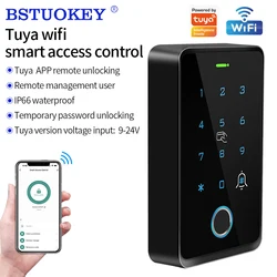 Support TuyaAPP Fingerprint Access Control Keyboard Outdoorwaterproof Independent RFID Keyboard 125Khz13.56MHzintelligentcontrol