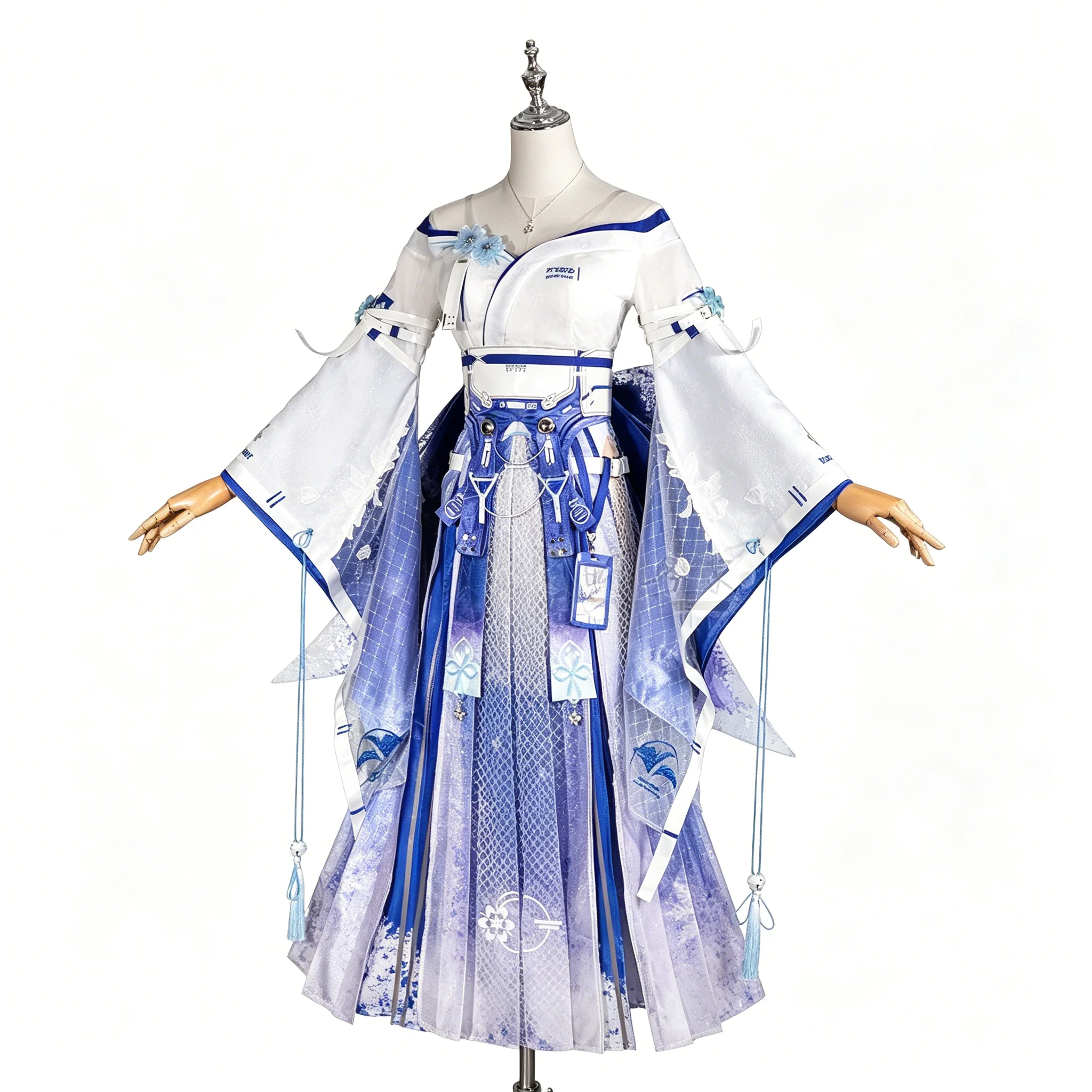 

Wuthering Waves WUWA Hiyuki Blue Second Seeking Self Form Cosplay Full Set, Women Game Character Replica Role Play Outfit