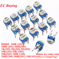 10-100Pcs RM065 RM-065 100 200 500 1K 2K 5K 10K 20K 50K 100K 200K 500K 1M Ohm Trimpot Trimmer Potentiometer Variable Resistor