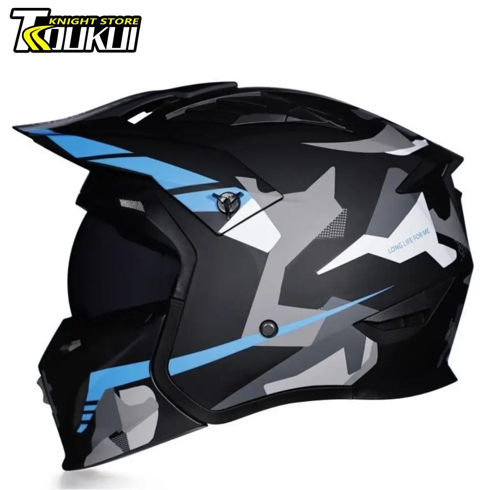 

Motorcycle Modular Helmet Combination Motocross Helmet Motorcyclist Detachable Full Face Half Open Helmet DOT Certification