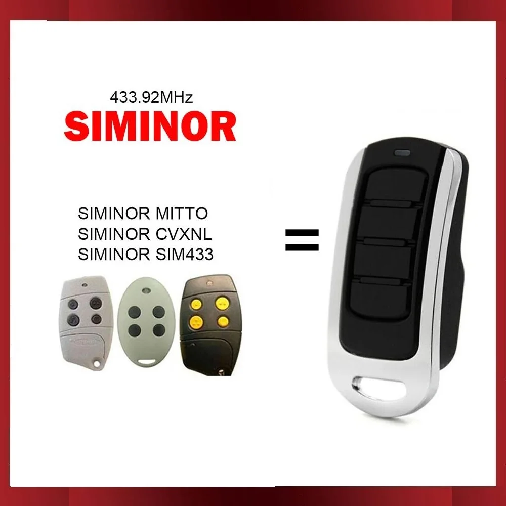 siminor abridor de porta de garagem com transmissor sem fio controle remoto duplicador 43392 mhz rolling code cvxnl 433 01