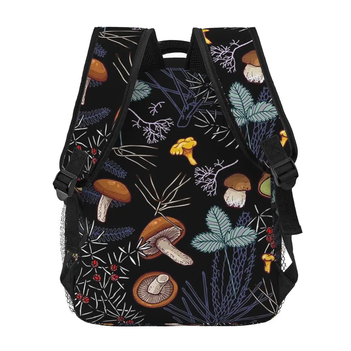 Mochilas de cogumelos floresta selvagem escura, sacos escolares infantis, meninos e meninas Bookbag, mochila dos desenhos animados infantis, bolsa de ombro, grande capacidade