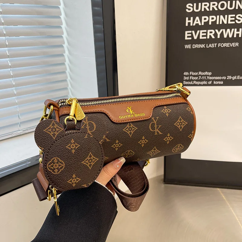 

Vintage Print PU Crossbody Bag, Women's Retro Shoulder Purse, Day to Night Tote, Casual Sling Bag, Minimalist Leather Bag