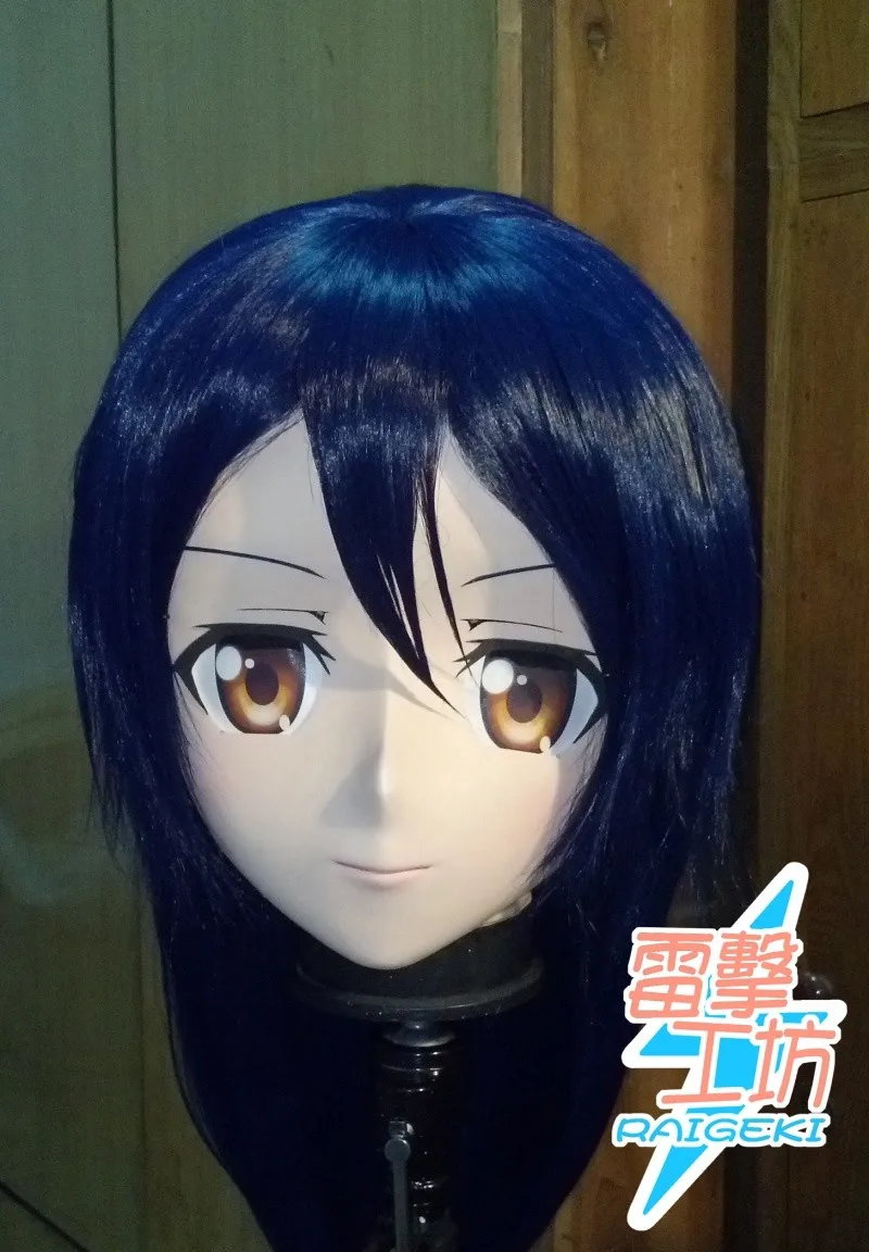 (KM91825)Top Quality RAIGEKI Handmade Female Resin Full Face Japanese Roleplay Cosplay Mask Kigurumi Crossdress Doll