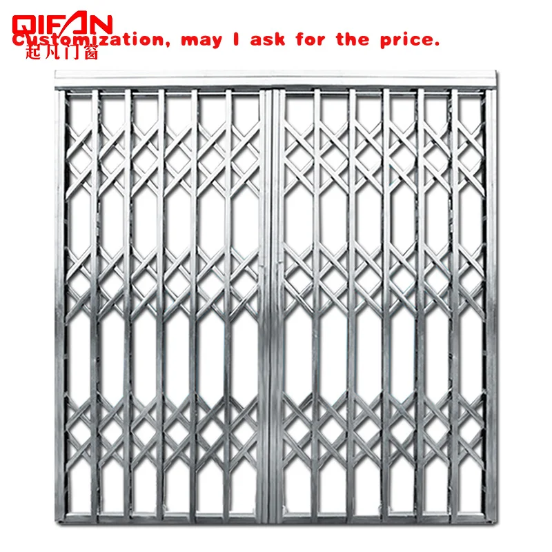 

на заказ.Современные складные двери из нержавеющей стали, защитные решетки из алюминиевого сплава, выдвижные складные раздвижные ворота