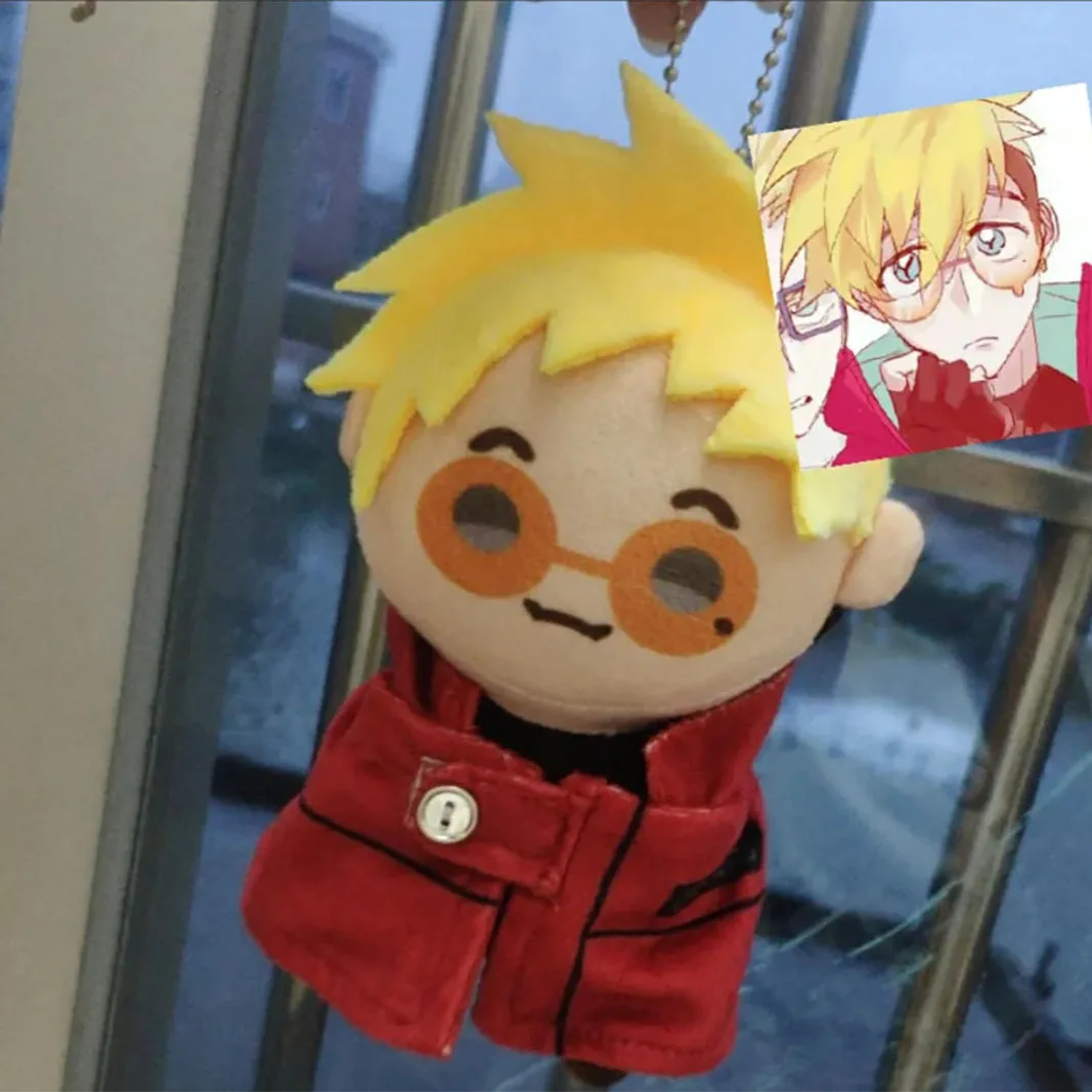 Juguete suave de peluche de dibujos animados de 20cm Cos Anime Trigun Nicholas · d · wolfwood juguetes de peluche de algodón regalo de cumpleaños para niños la capa puede quitar