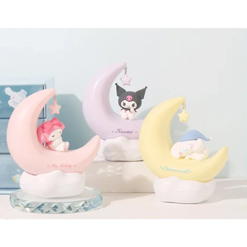 

Новый мультяшный Sanrio My Mylody Moon светодиодный Kawaii похладное 3D украшение, милая красота, спальня, ночник, прикроватная лампа, украшение