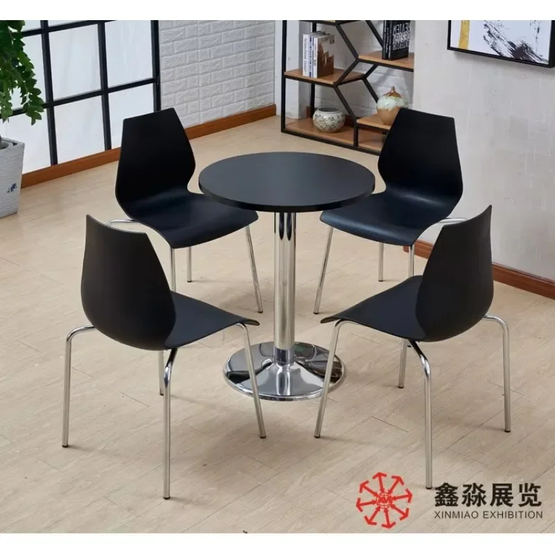 most popular exhibition and event plastic chairs, light-colored luxury white and black negotiation chairs