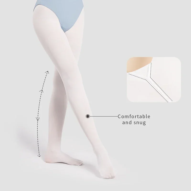 กางเกงรัดรูปถุงน่องบัลเลต์สำหรับเด็กผู้หญิงเลกกิ้งสำหรับ40D ฤดูร้อนถุงน่องเต้นบัลเล่ต์บางเฉียบไม่ระคายเคืองผิว