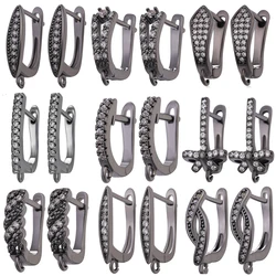 Juya DIY czarny nie blaknący dekoracyjne podstawowe Earwire Schwenzy Bail kolczyki damskie haki akcesoria do Dangle kolczyki Making