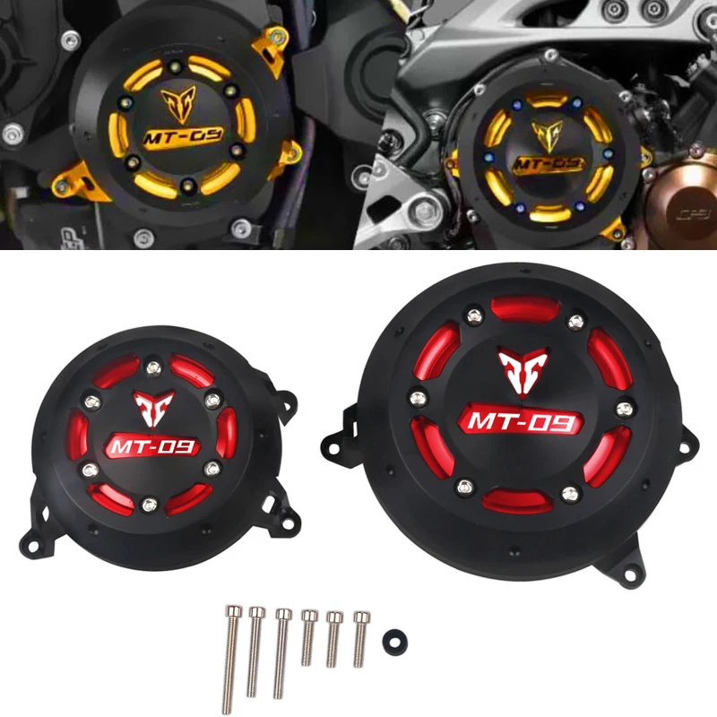 Motorcycle CNC Aluminum Engine Stator Engine Protective Cover Guard Protectors For YAMAHA MT-09 MT09 FZ-09 FZ09 MT 09 2013-2023