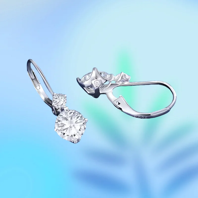 

New D Color VVS1 Moissanite Drop Earrings For Women S925 Sterling Silver With GRA Diamond Four Claw Ear Clasp Fine Jewelry New
