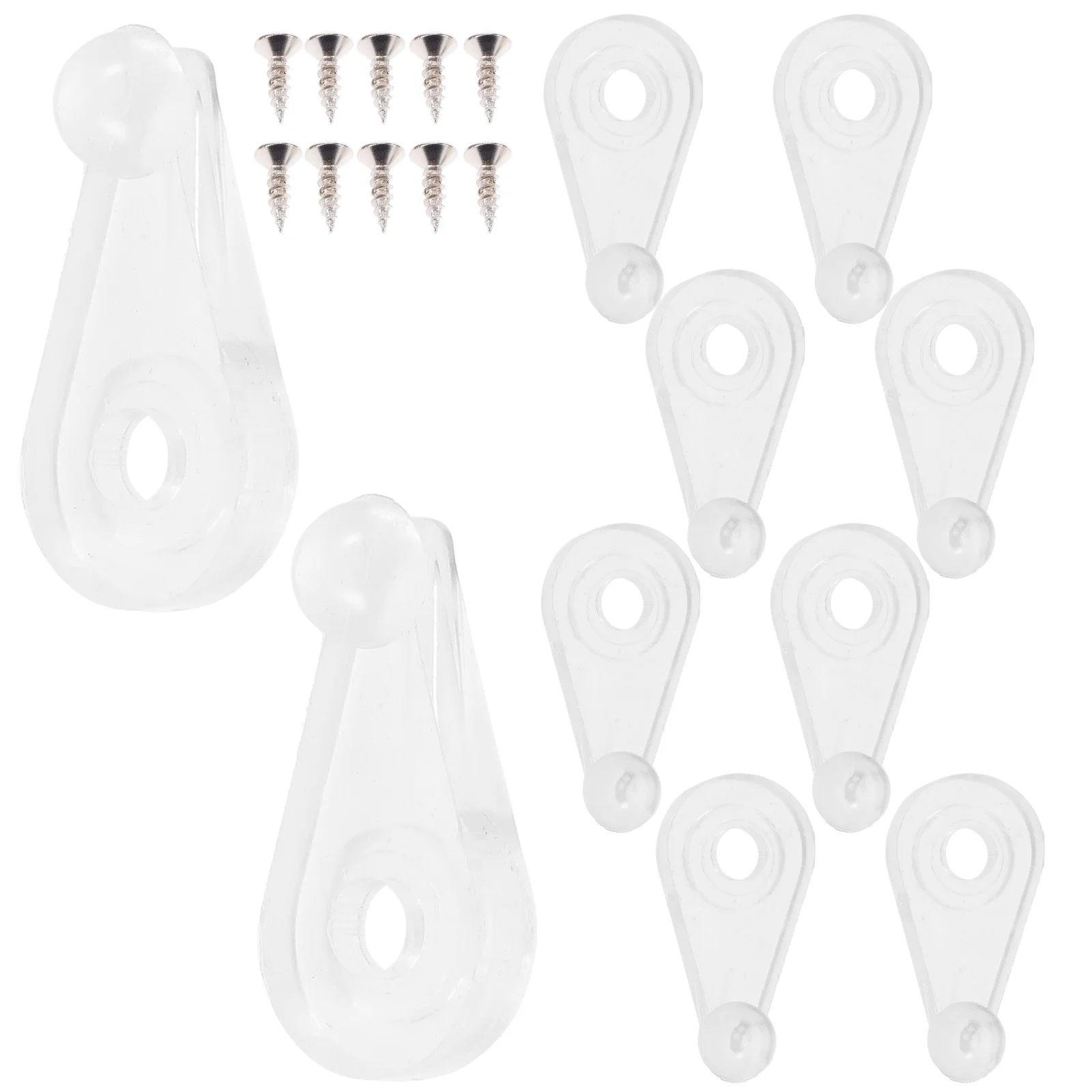 

20pcs Glass Holder Clips For Mirror Glass Door Fixing Mounting Brackets Clamp With Screws Durable Hardware Fittings