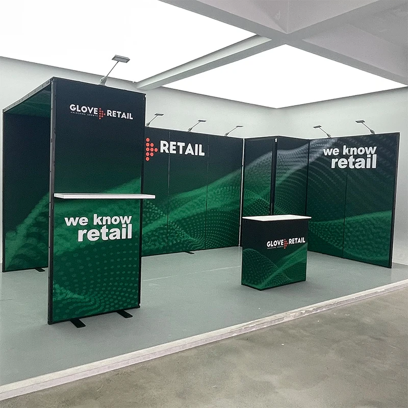 Modulares Aluminium, einfach zu montierende 10 x 20 Trade Show-Kabine mit Stauraum, hochwertige Ausstellungskabine für Veranstaltungen