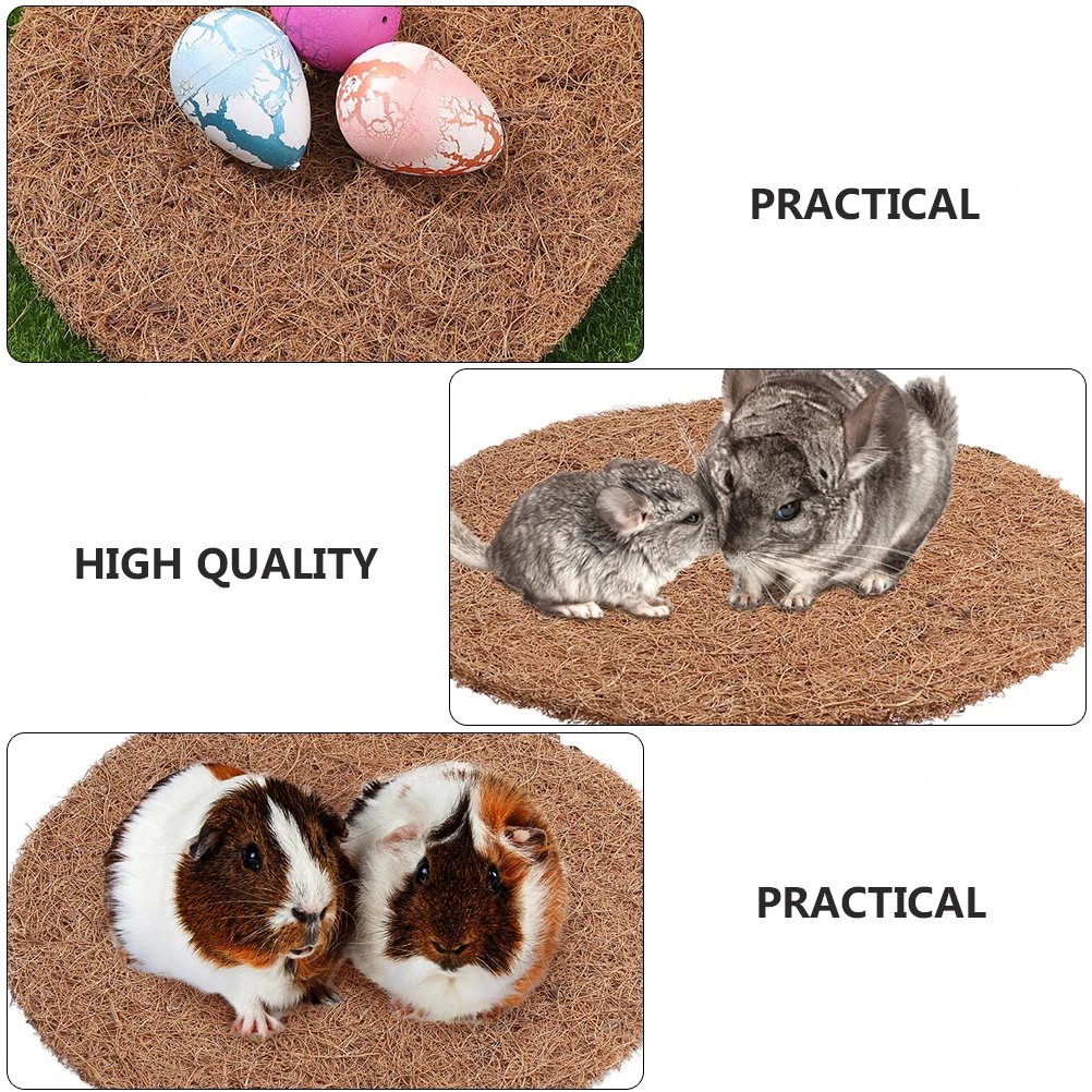 

8Pcs Pigeon Nest Pad Natural Brown Pet Mat Durable Coconut Fiber Breathable Easy Clean Scratch Resistant Home Use