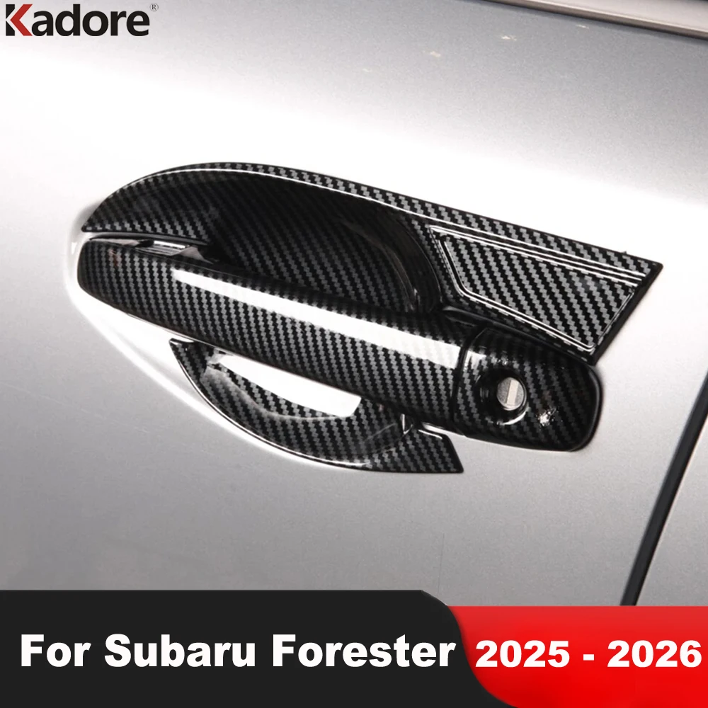 

Для Subaru Forester 2025 2026, дверная ручка из углеродного волокна, накладка на боковую дверную ручку, чаша, рамка чашки, накладка, автомобильные аксессуары