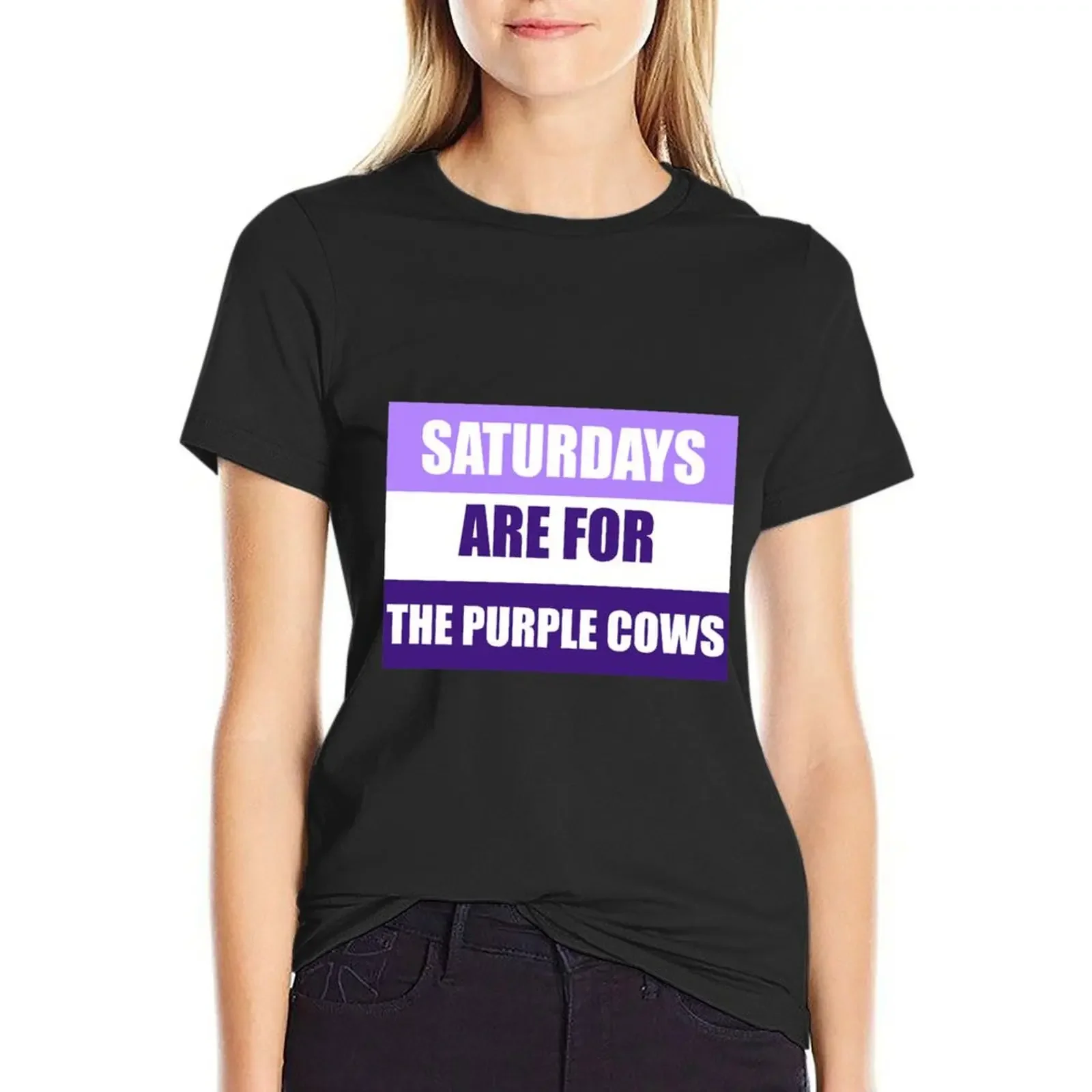 

Saturdays are for the Purple Cows T-Shirt animal print shirt for girls customs design your own tops workout t shirts for Women