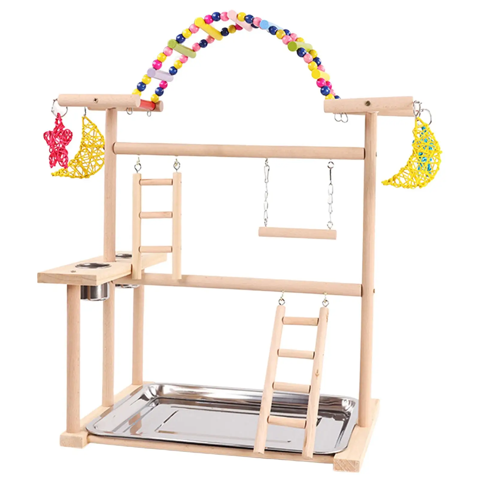 Parrot Bird Playground Parrot Playstand Bird Gym Parakeet Bird Play Stand for Budgie Small Birds Parakeet Parrot Cockatiel Finch