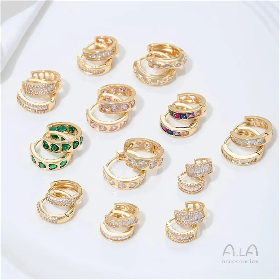 

14K Gold-plated Earring Zirconia Earrings 2025 Bestseller Exude Sense High-end Light Luxury Golden Ear Rings for Women's Eleganc