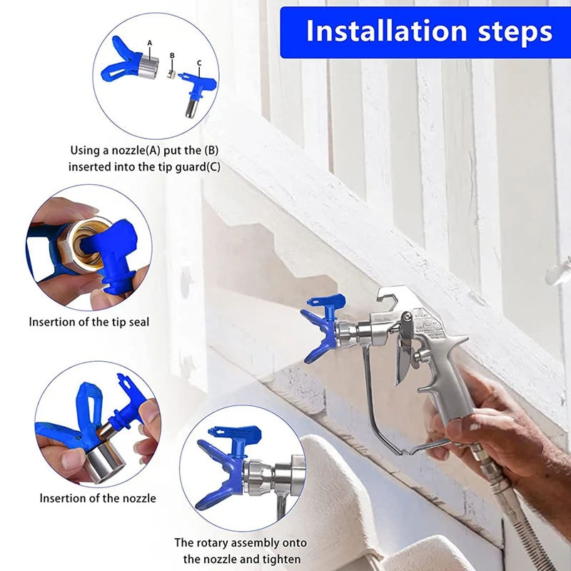 Airless Paint ชุดหัวฉีด,Reversible สเปรย์เคล็ดลับ Airless Sprayer Nozzle เคล็ดลับ Airless Sprayer พ่นเครื่อง