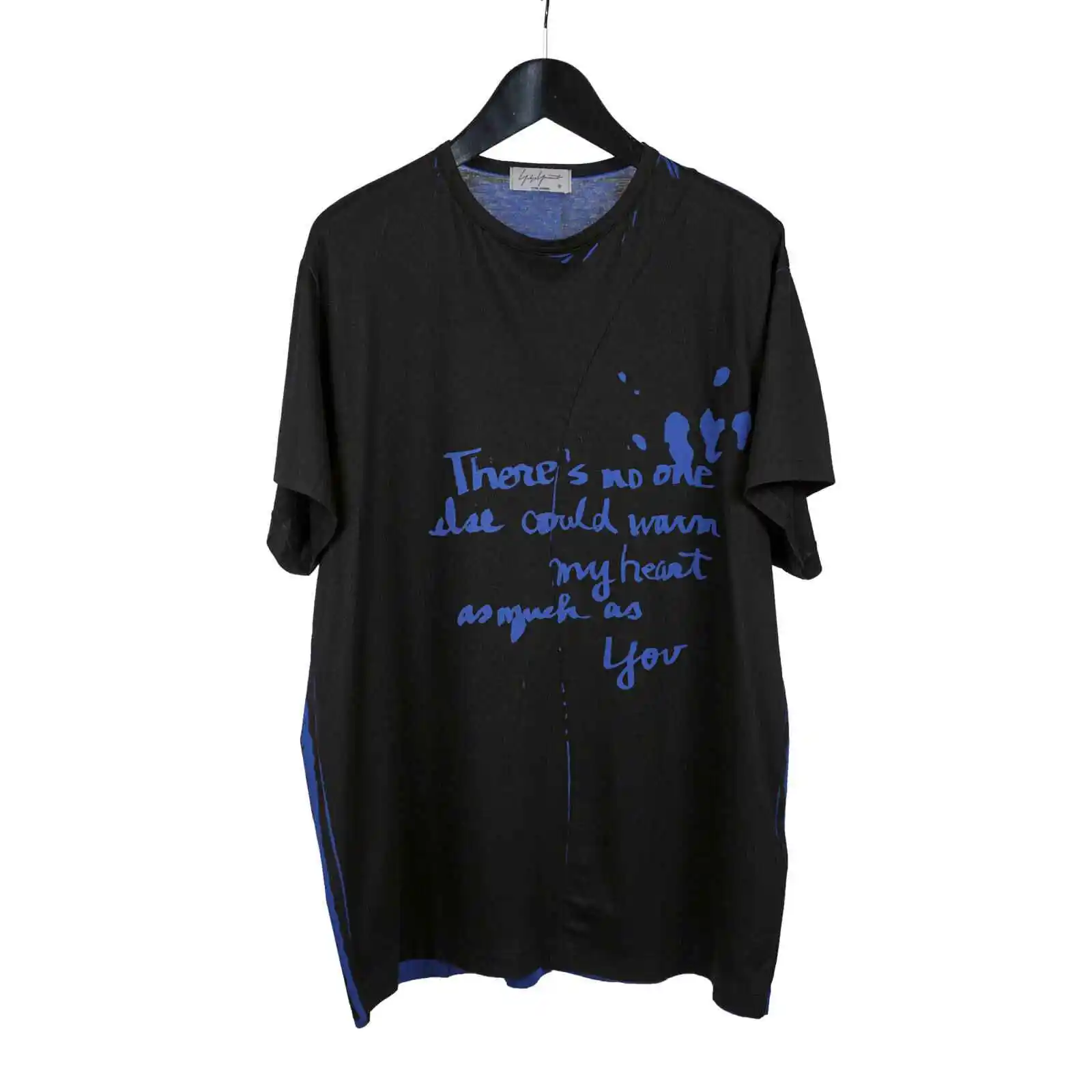 

Мужская футболка Top-yamamoto с короткими рукавами, новый летний модный брендовый свободный и универсальный топ с круглым вырезом и полурукавами с принтом