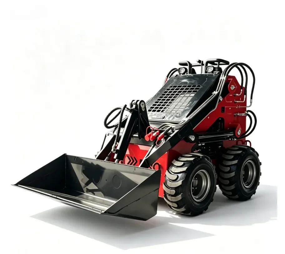 360° Rotate 4WD Mini Skid Steer Loader Crawler & Wheel Optional Climbable Multifunctional Construction Loading Vehicle