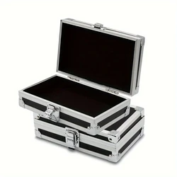 18x11x5.8cm Aluminum Alloy Tool Box Small Equipment Precision Parts Storage Box Jewelry Storage and Display Box