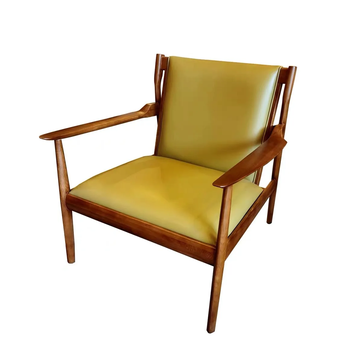 

Nordic, solid wood, single, sofa chair, living room, furniture, white wax