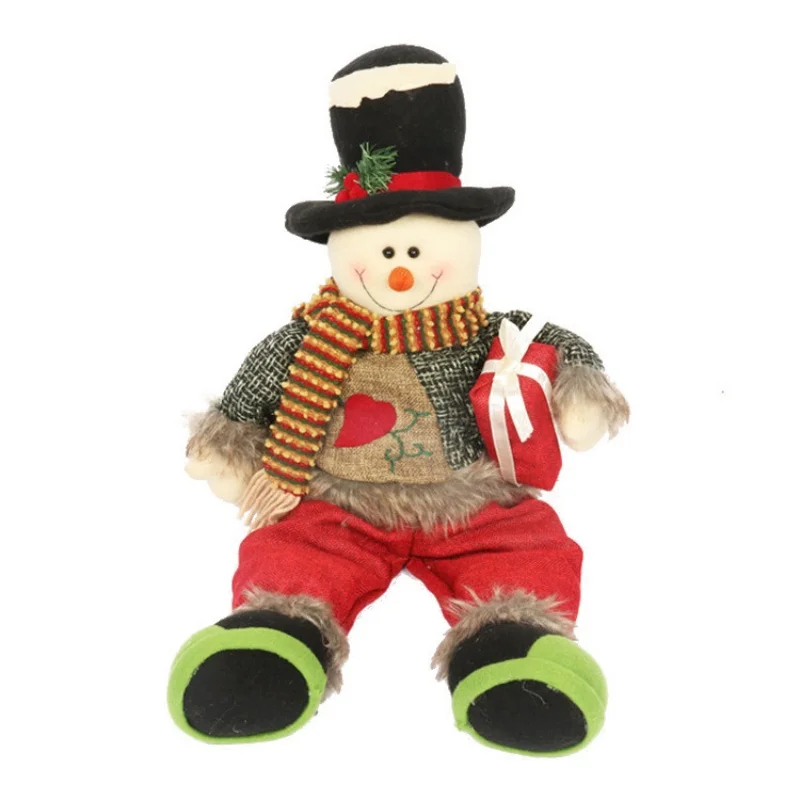 Poupée en peluche colorée de Noël |   Jouet en peluche doux pour enfants |   Cadeau et décor de vacances