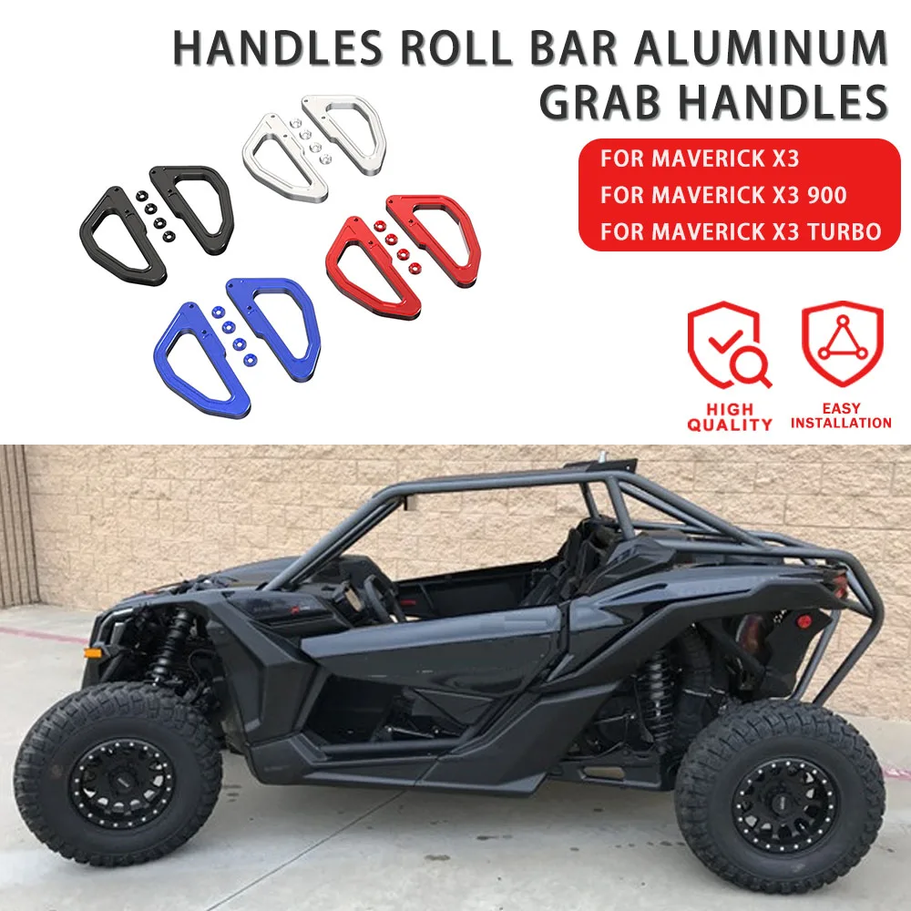 UTV For Can-Am Maverick X3 XDS XRS XMR XRC Turbo R RR 17-2023 Turbo Grab Handle Hand Holder Aluminum Roll Bar grab handles Parts