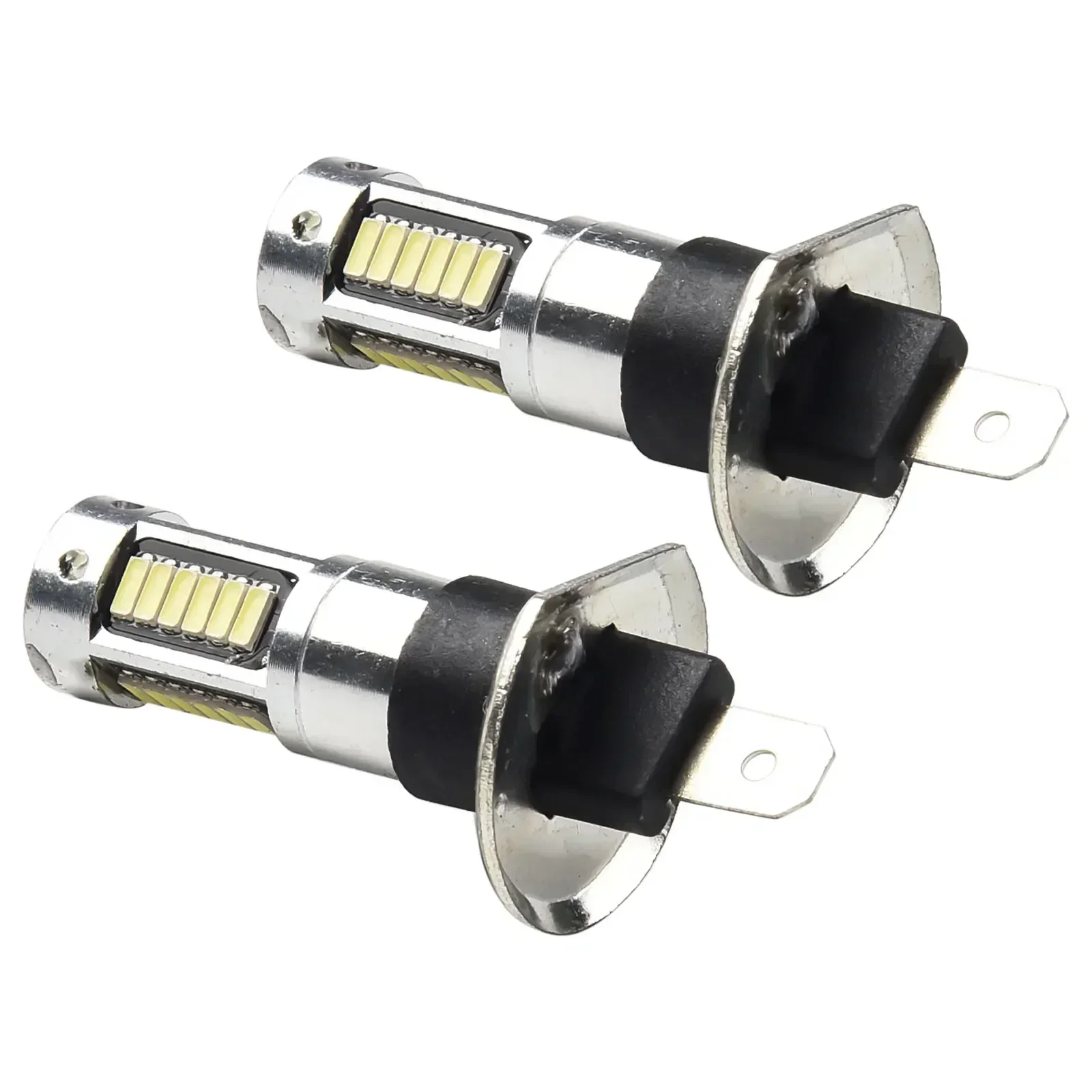 2x Super Bright H1 Car Lights 6000k White LED Fog Light Bulb High Power Car Headlight Bulb DRL Auto Lamp DC 12V To 24V