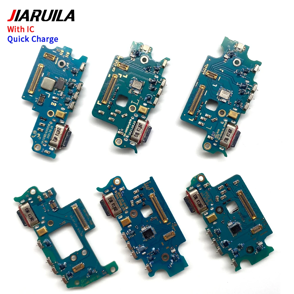 

10 шт./лот, разъем для док-станции с микро-USB, порт для зарядки, гибкий кабель для микрофона для Samsung S24 S23 S22 Plus Ultra S21 Fe