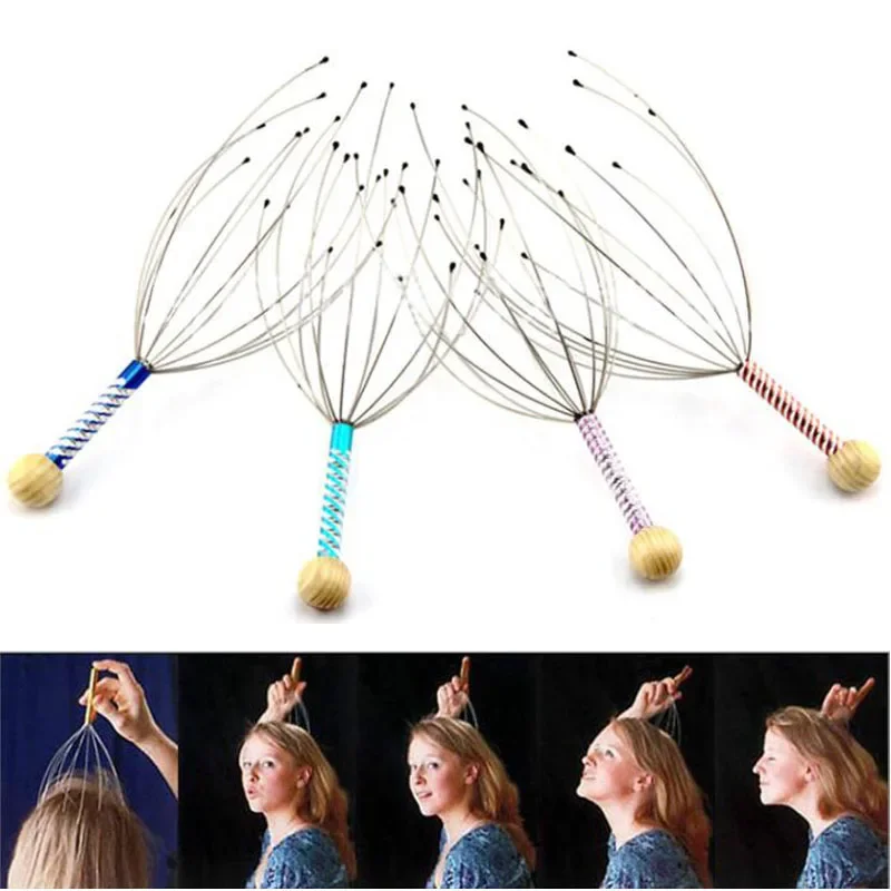 10PCS Head Scratching Massage Octopus Claws Head Massager Claw Small Artifact Soul Extraction Extractor Scalp Scratcher Massage