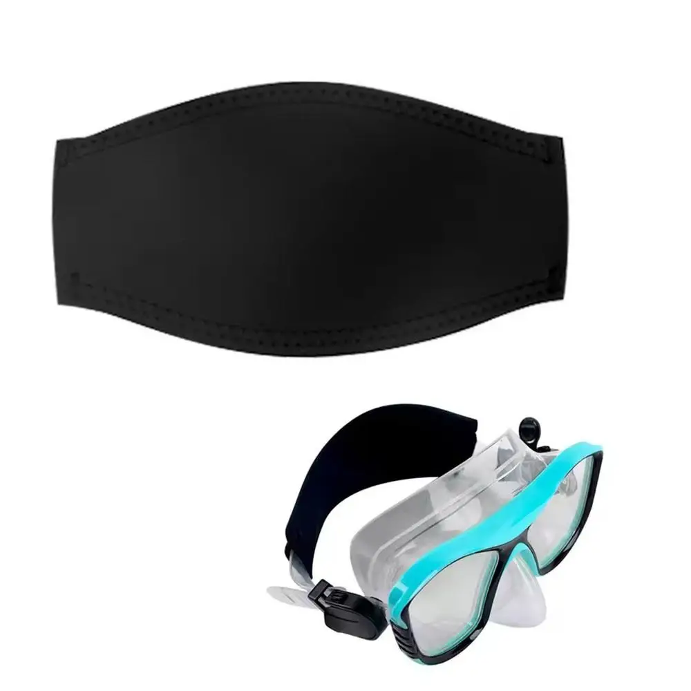 Máscara de buceo de neopreno, cubierta de correa, protección acolchada cómoda, gafas de natación de doble capa, envoltura para el cabello Universal
