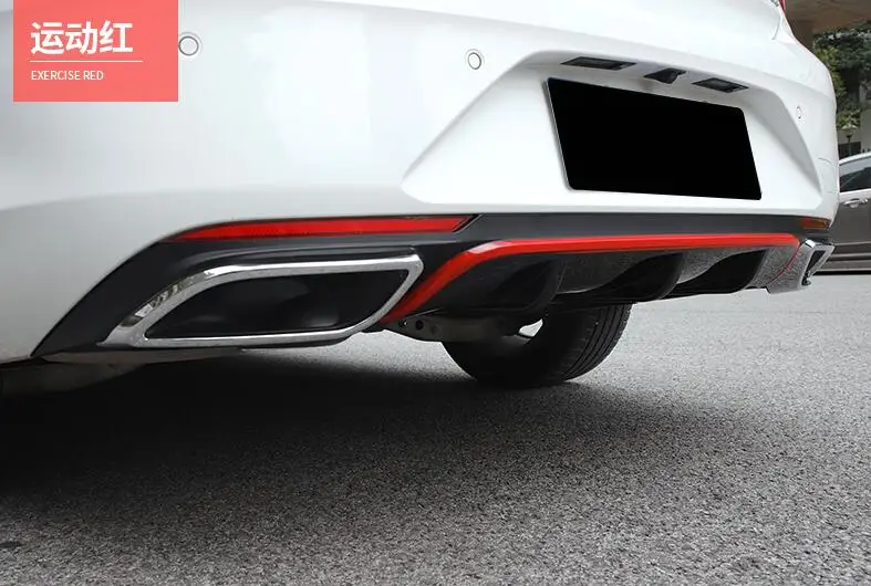 For Opel Insignia Body kit spoiler 2017-2019 For Opel Insignia ABS Rear lip rear spoiler front Bumper Diffuser Bumpers Protector