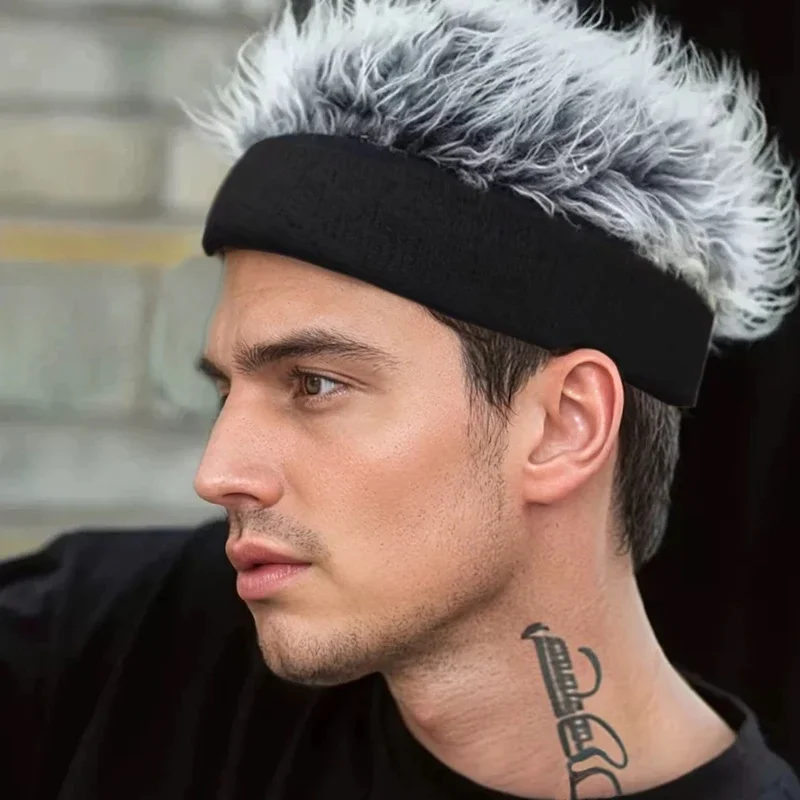 

Fashionable Hip-hop Style Decorative Cap Cosplay Personalized Wig Knitted Caps Party Hip-hop Outfit Wig Caps