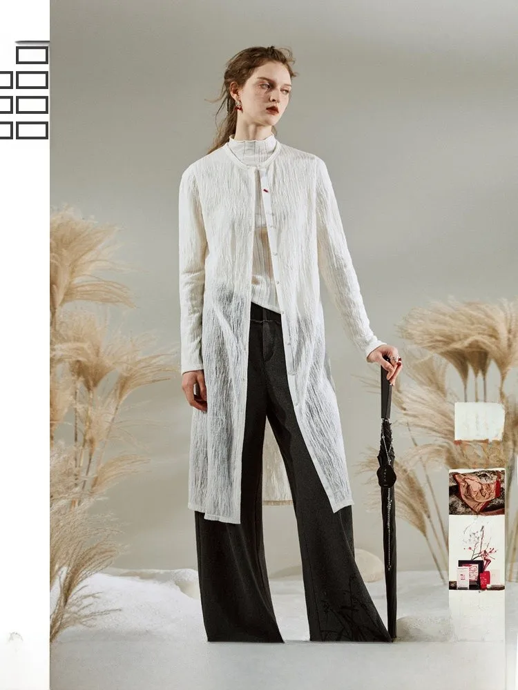 

Свободный вязаный открытый кардиган, женский весенний дизайн, круглый Ne, длинный све, мягкое полиэфирное волокно, верхняя одежда для поездок на работу