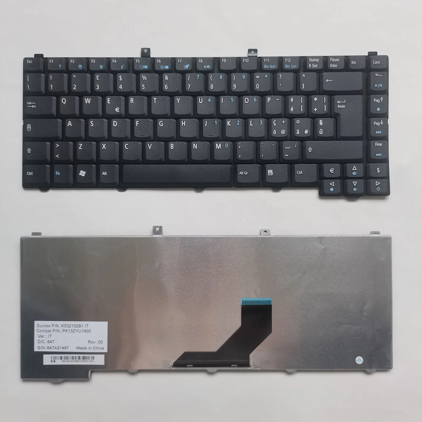 

Для Acer Aspire 1670 3030 3100 3600 3650 3690 5100 5610 5610Z 5160 5030 5110 5112 5200 5510 IT итальянская клавиатура