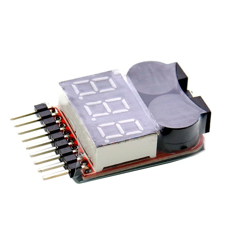AS95-5X BBX1-8S 1-8S 2IN1 Lipo バッテリー電圧テスター/バッテリー電圧チェッカーデュアルスピーカー、ケースなし