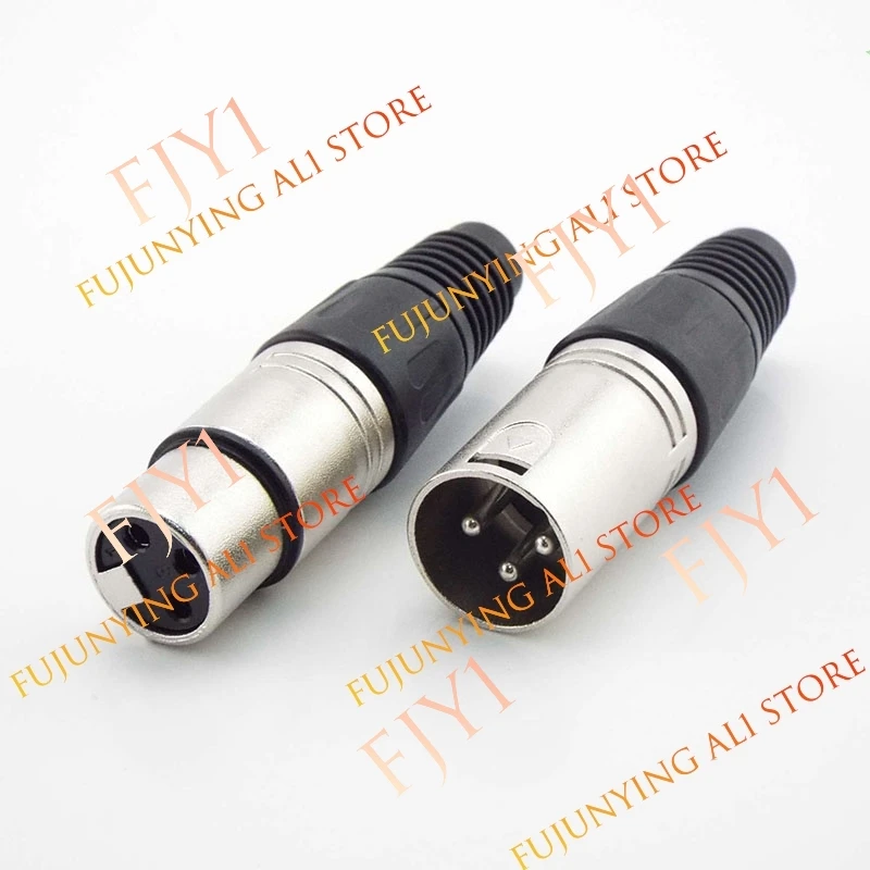 3 Pin 4 pin XLR Audio Cable Connector MIC Male Plug Female Jack Professional Microphone Wire Connector Power Adapter
