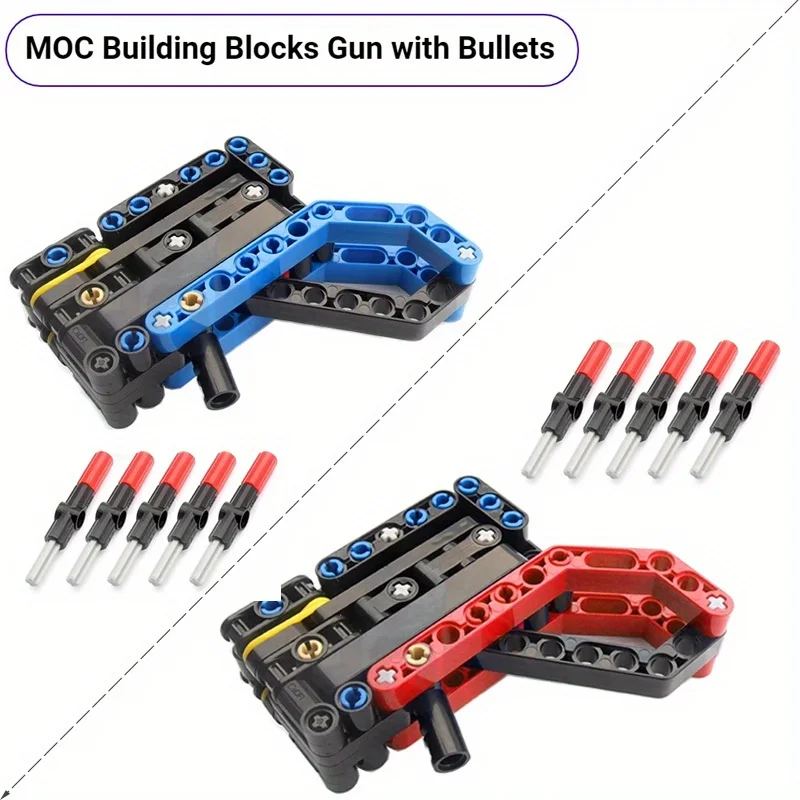 

Pocket Gun Model Building Block set Comes With 5 Bullets Small Particle Assembly Model Kit DIY Toys for Christmas Gifts