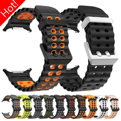 Original Strap for Samsung Galaxy Watch Ultra 47mm Marine Silicone Sport Bracelet Correa for Galaxy Watch Ultra Band Accessories