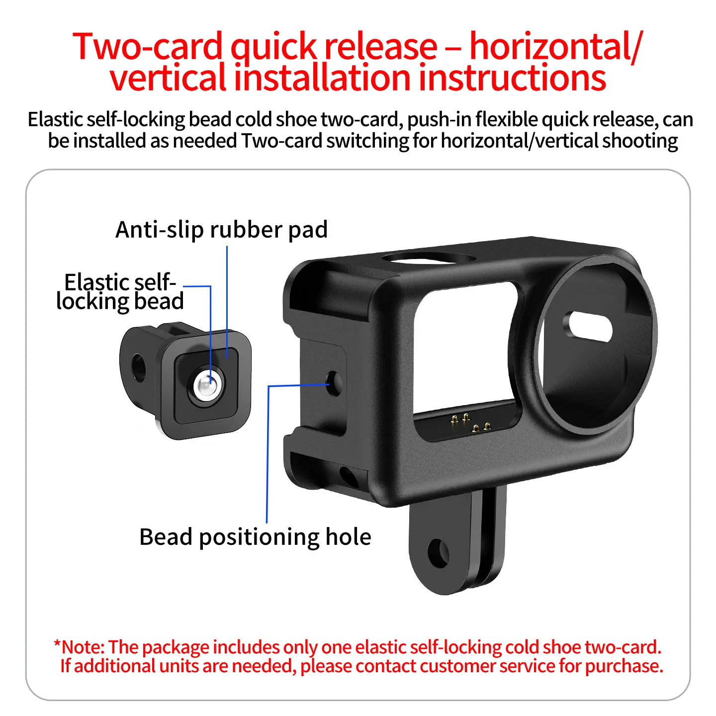 Für DJI Osmo Nano Action-Kamera Aufladbarer Magnetischer Schutzrahmen Stativadapter 1/4 Cold Shoe Mount PC Kratzfester Käfiggehäuse – Detail 5
